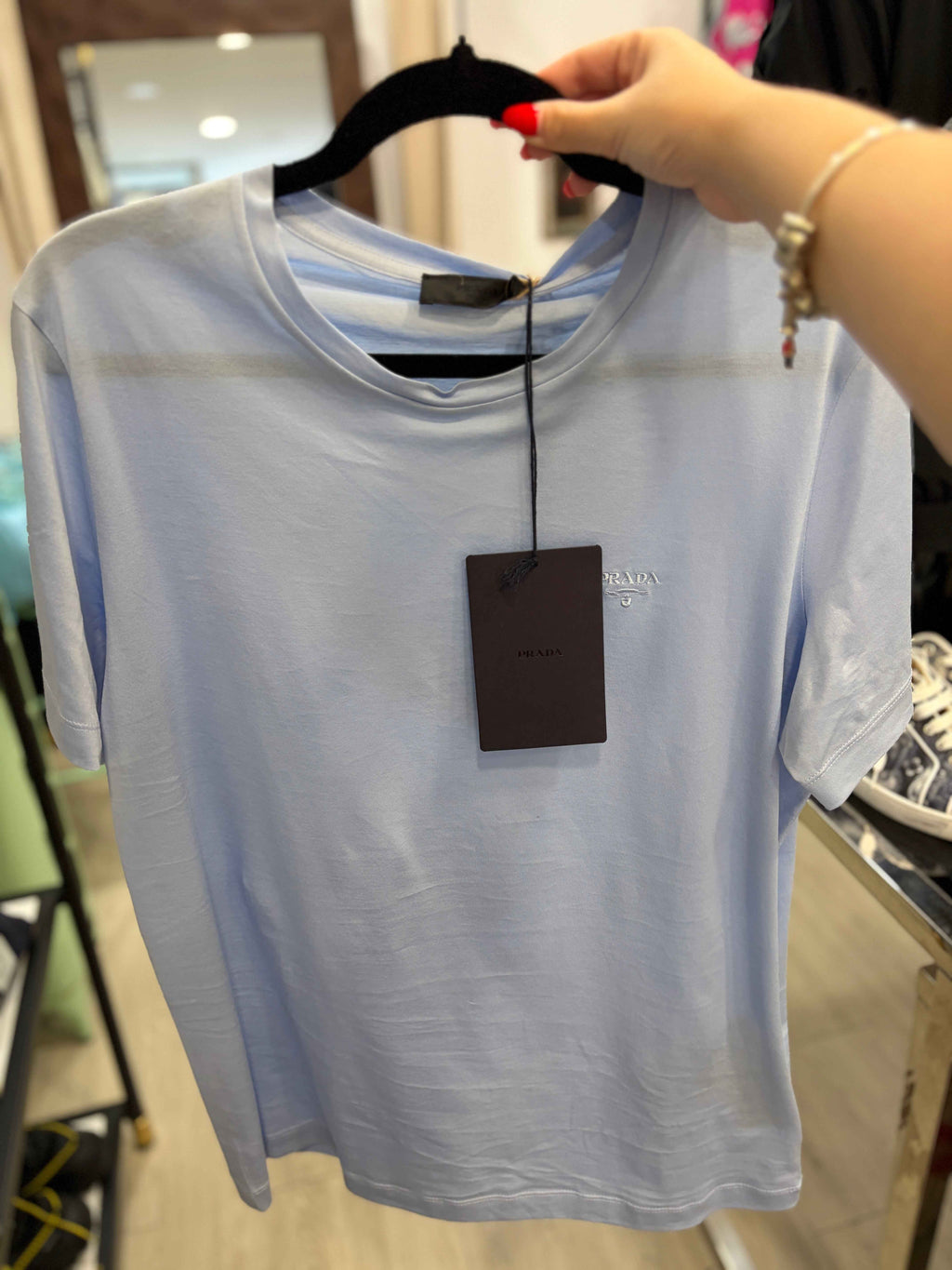 Camiseta Azul Cielo Prada
