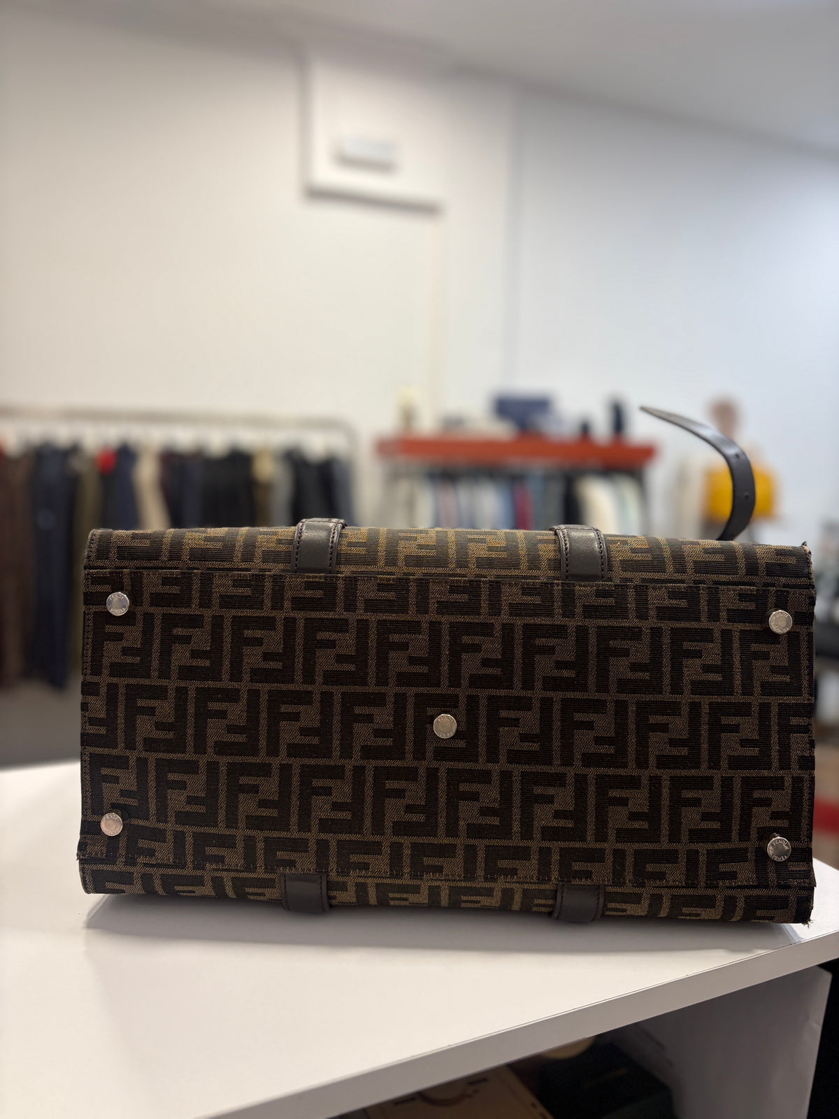 Bolso Fendi Lona Marrón