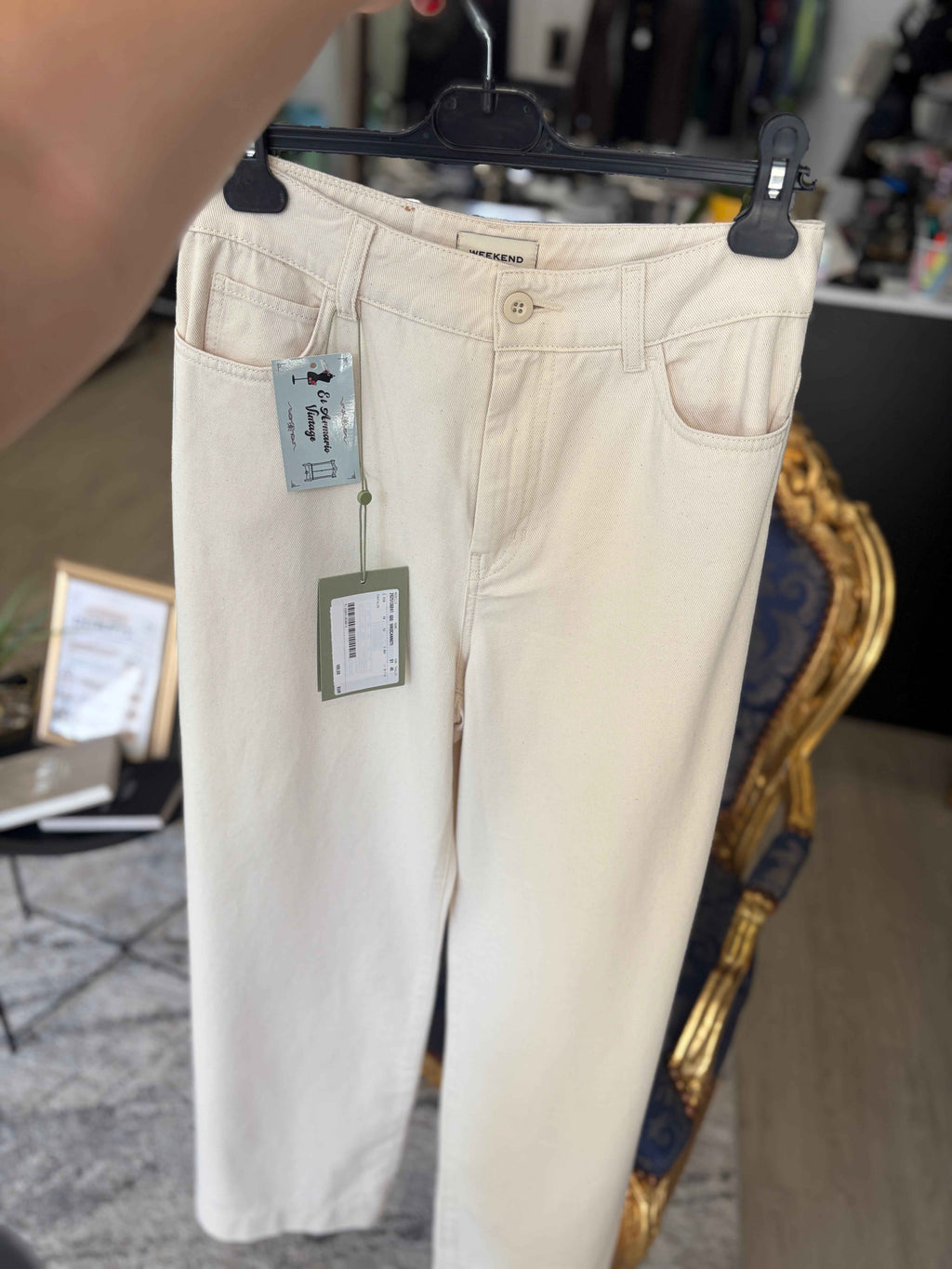 Pantalón Wide Leg Beige MaxMara
