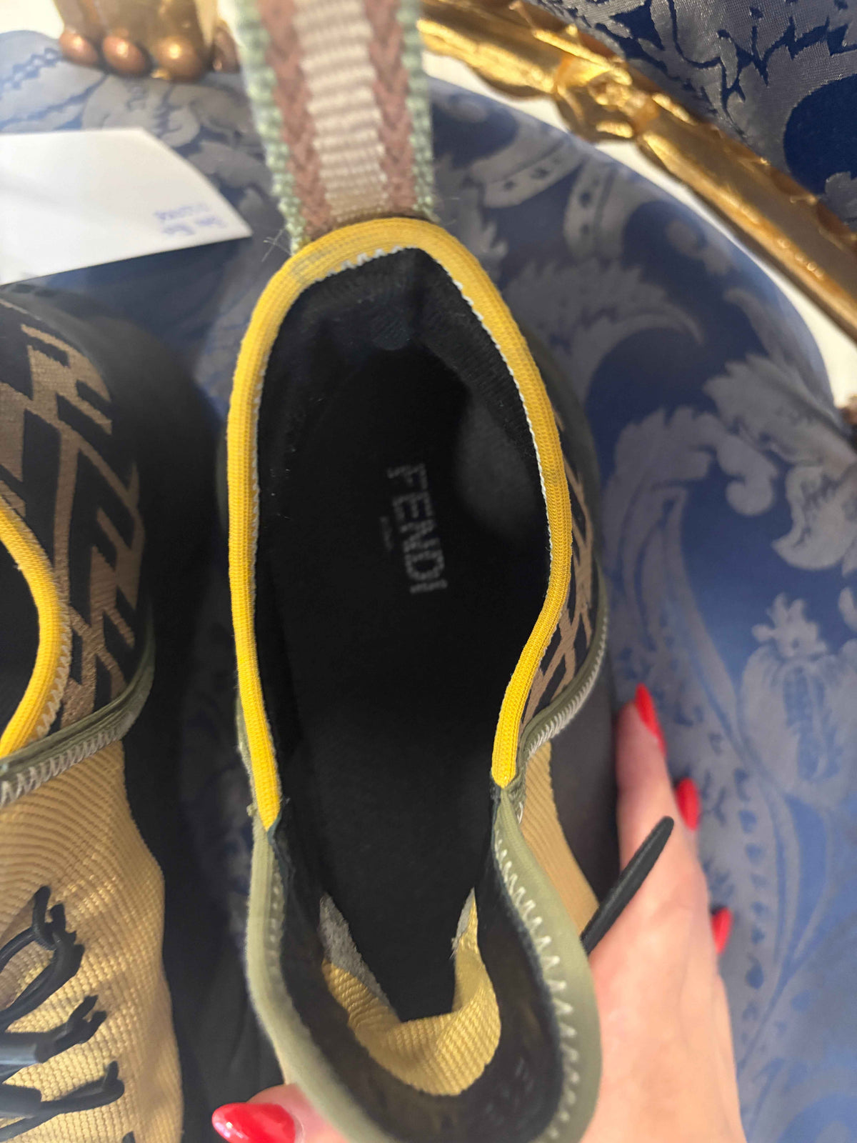 Zapatos Fendi Ff Motif Mesh Slip