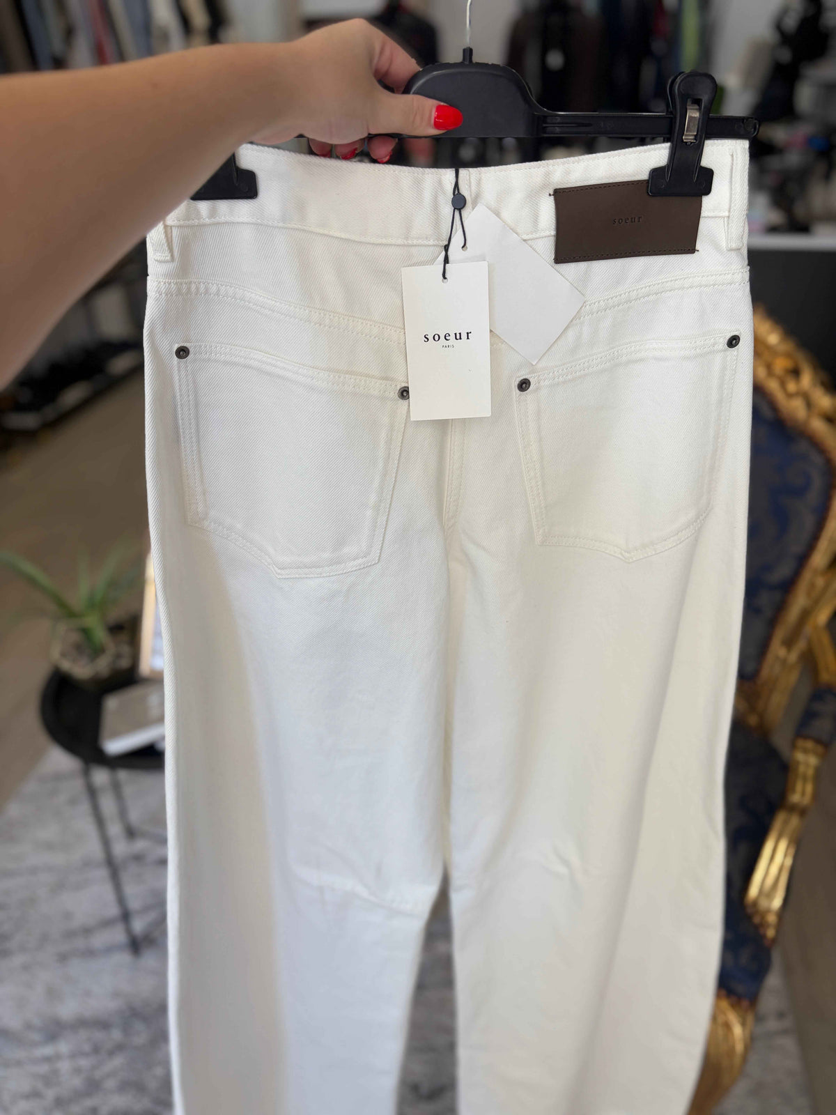Pantalón Blanco Wide Leg Soeur